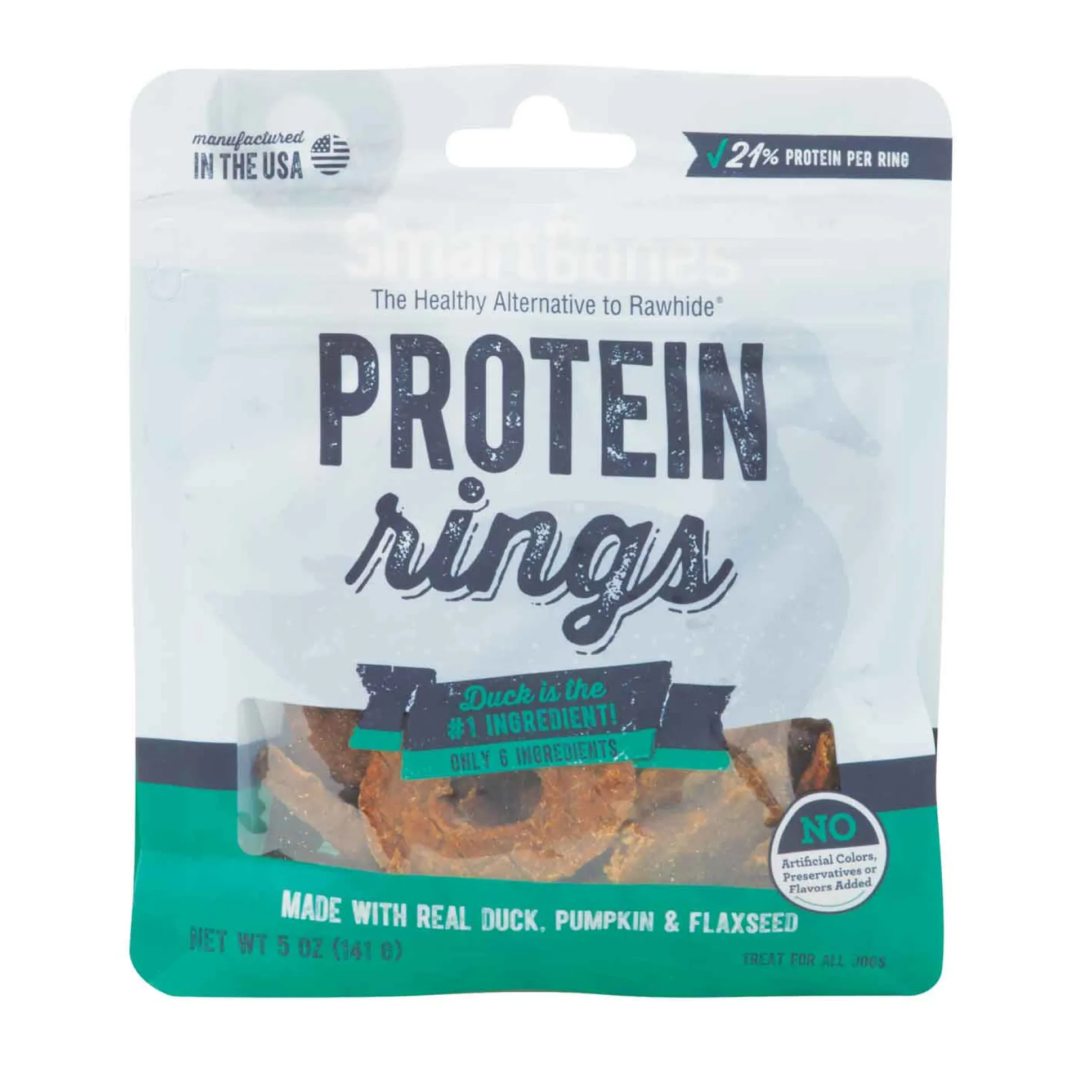 SmartBones Protein Rings Duck-Pumpkin-Flaxseed 5oz