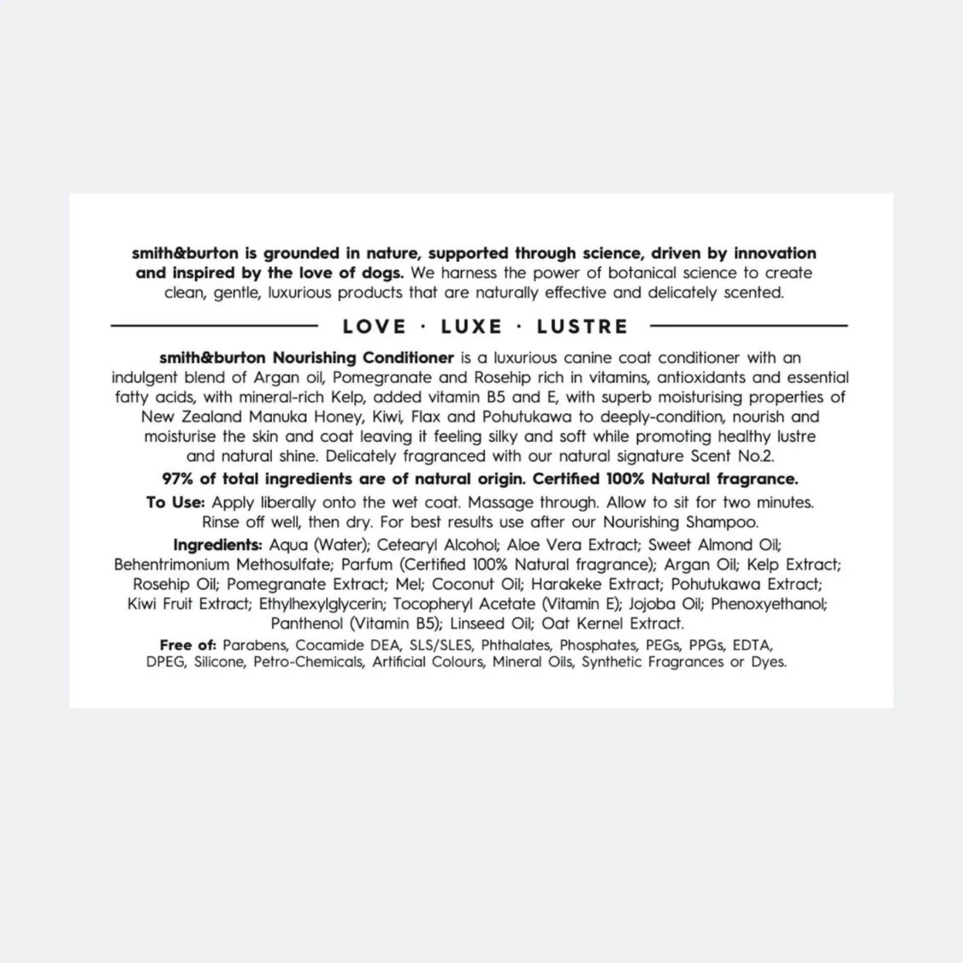 smith&burton Nourishing Conditioner Scent No. 2