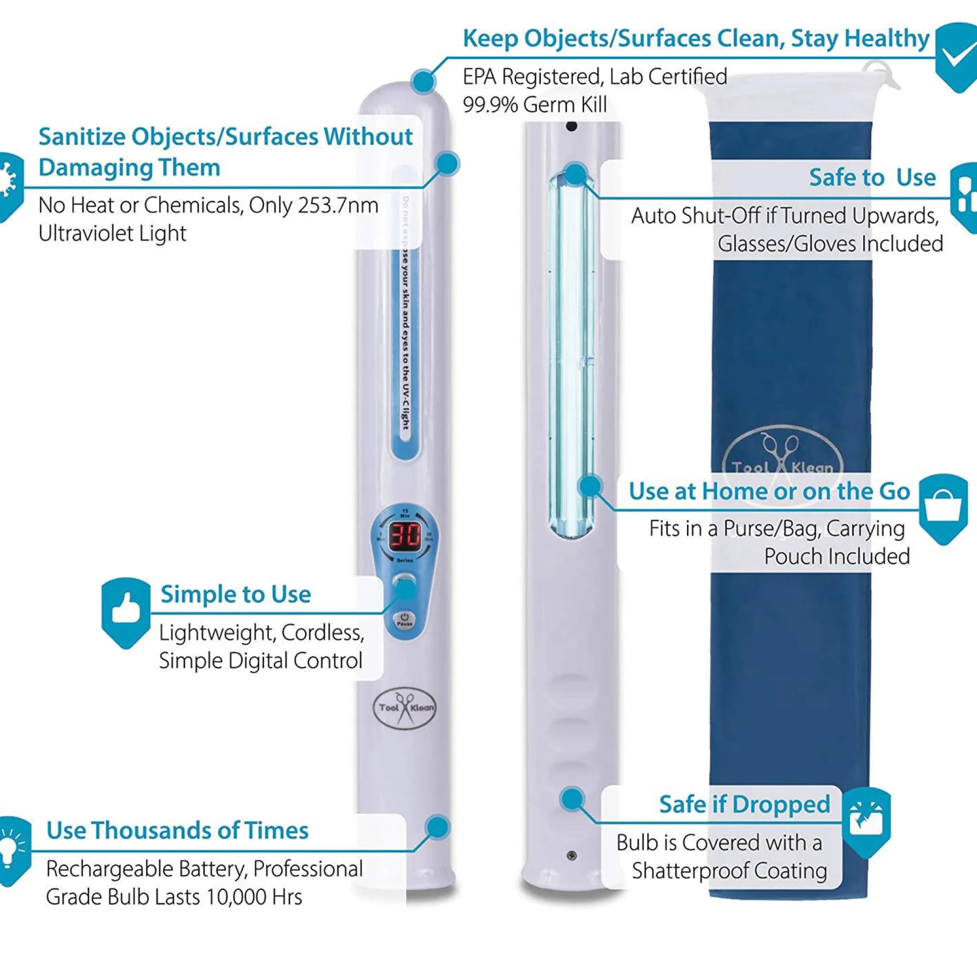 Tool Klean UV Wand Sanitizer Kit