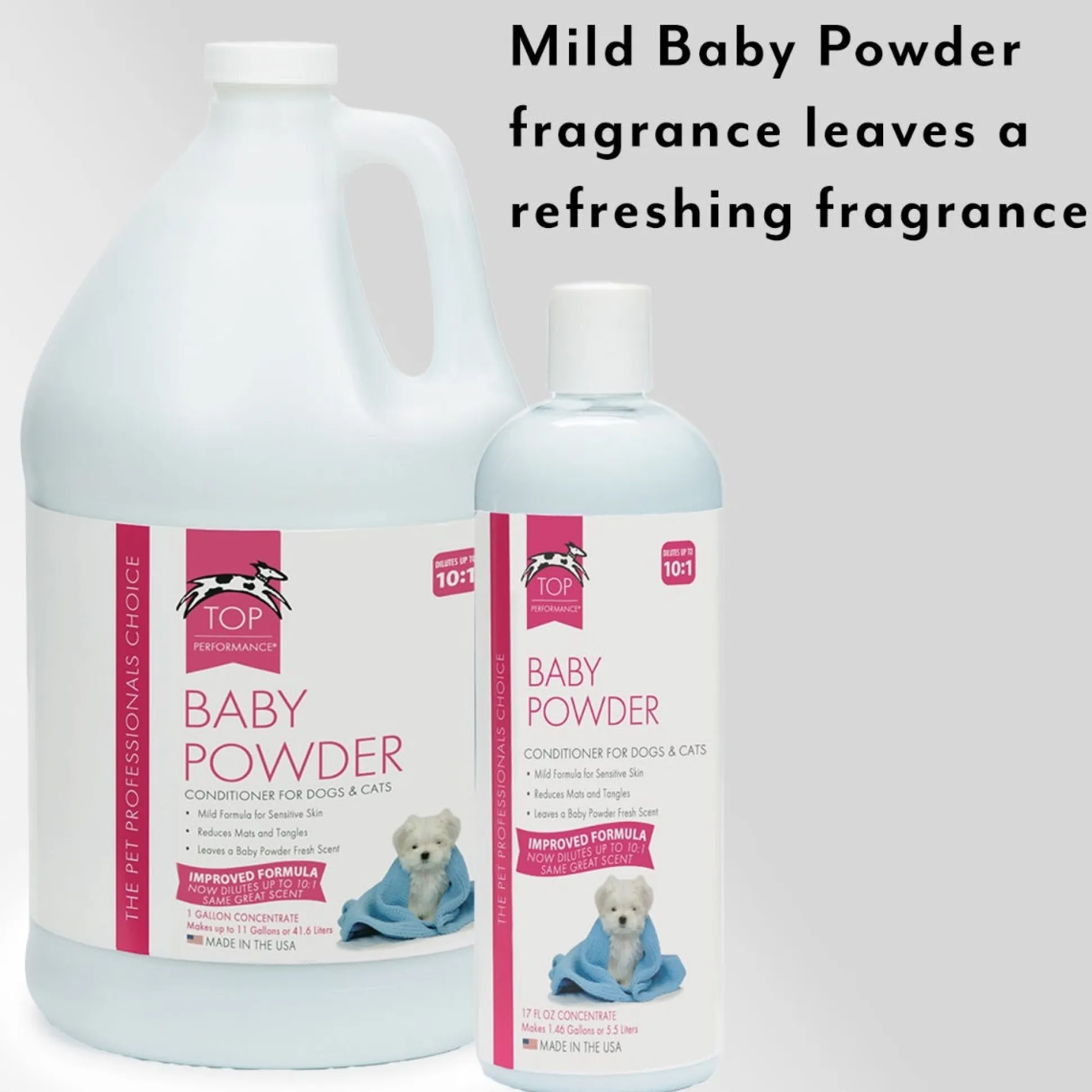 Top Performance Baby Powder Dog Grooming Shampoo & Conditioner
