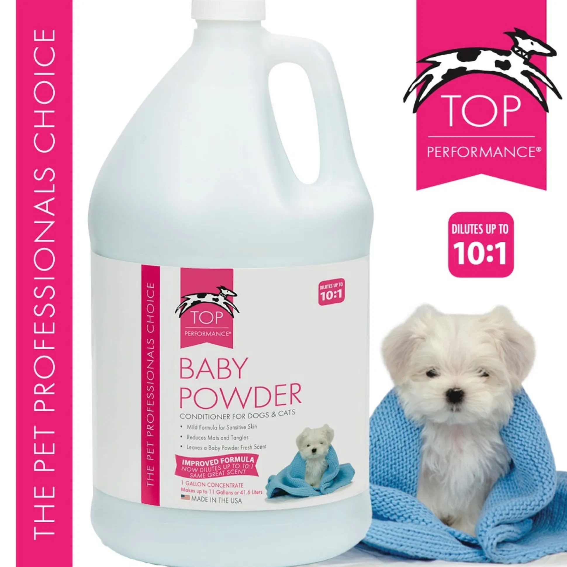 Top Performance Baby Powder Dog Grooming Shampoo & Conditioner