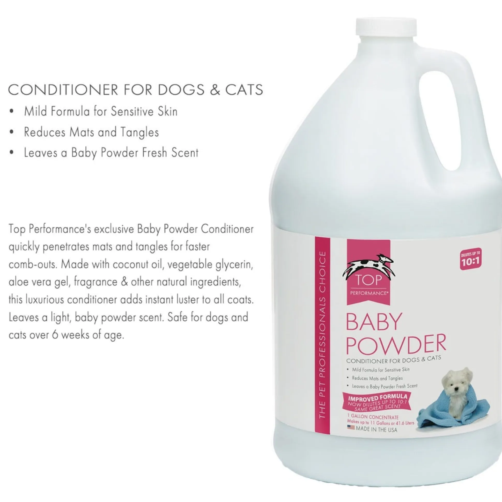 Top Performance Baby Powder Dog Grooming Shampoo & Conditioner
