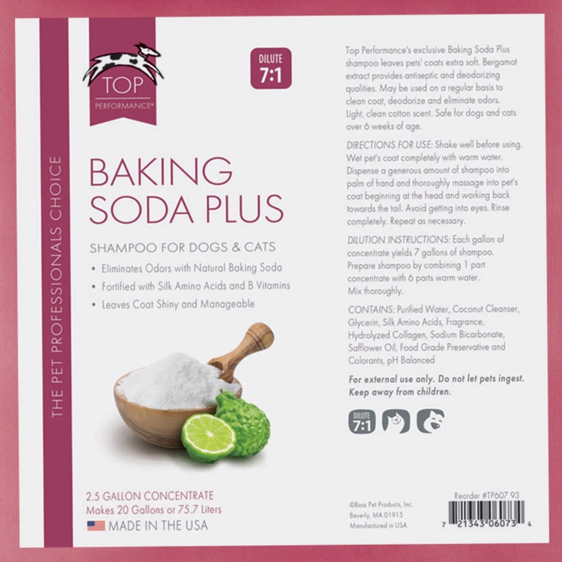 Top Performance Baking Soda Plus Dog Grooming Shampoo