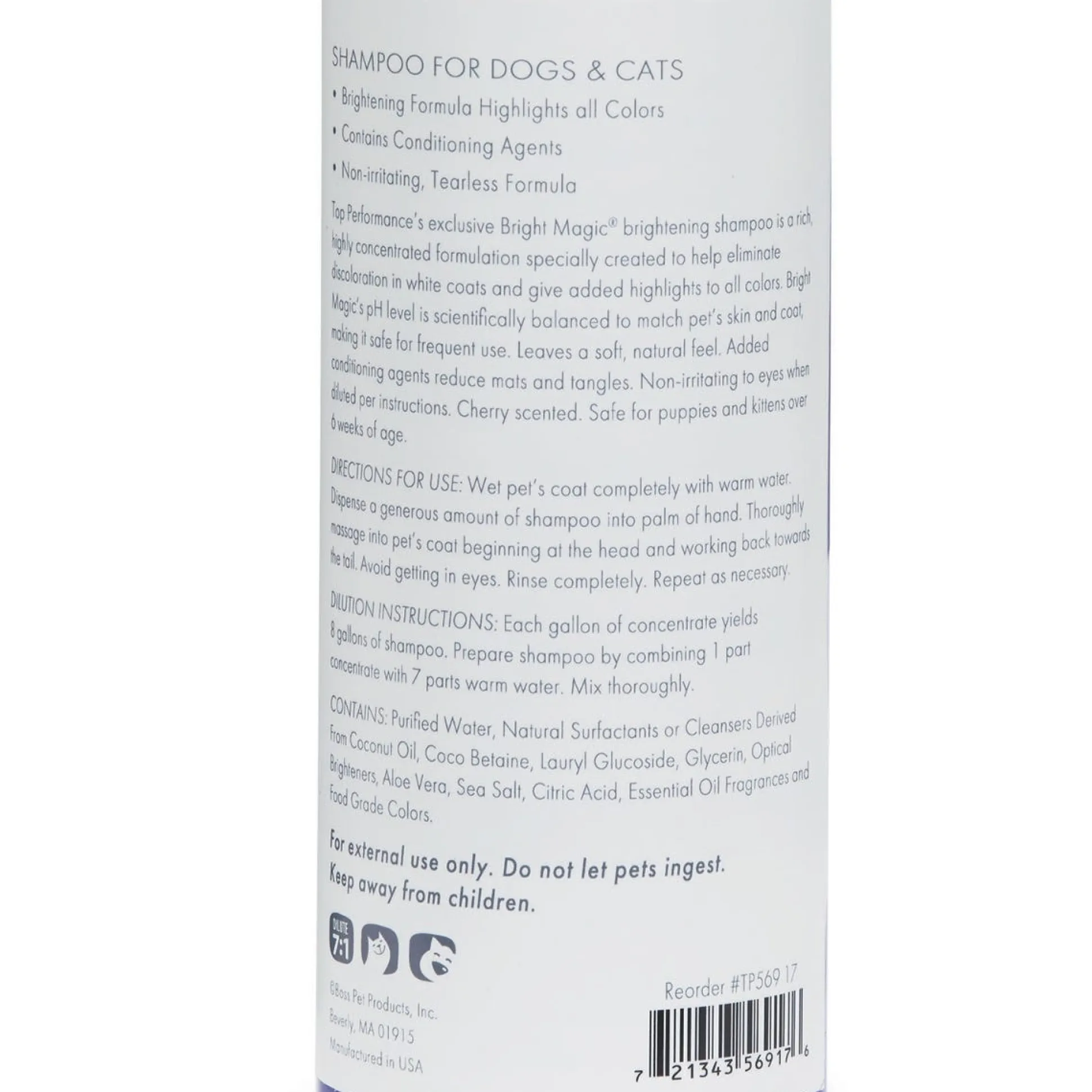 Top Performance Bright Magic Dog Grooming Shampoo