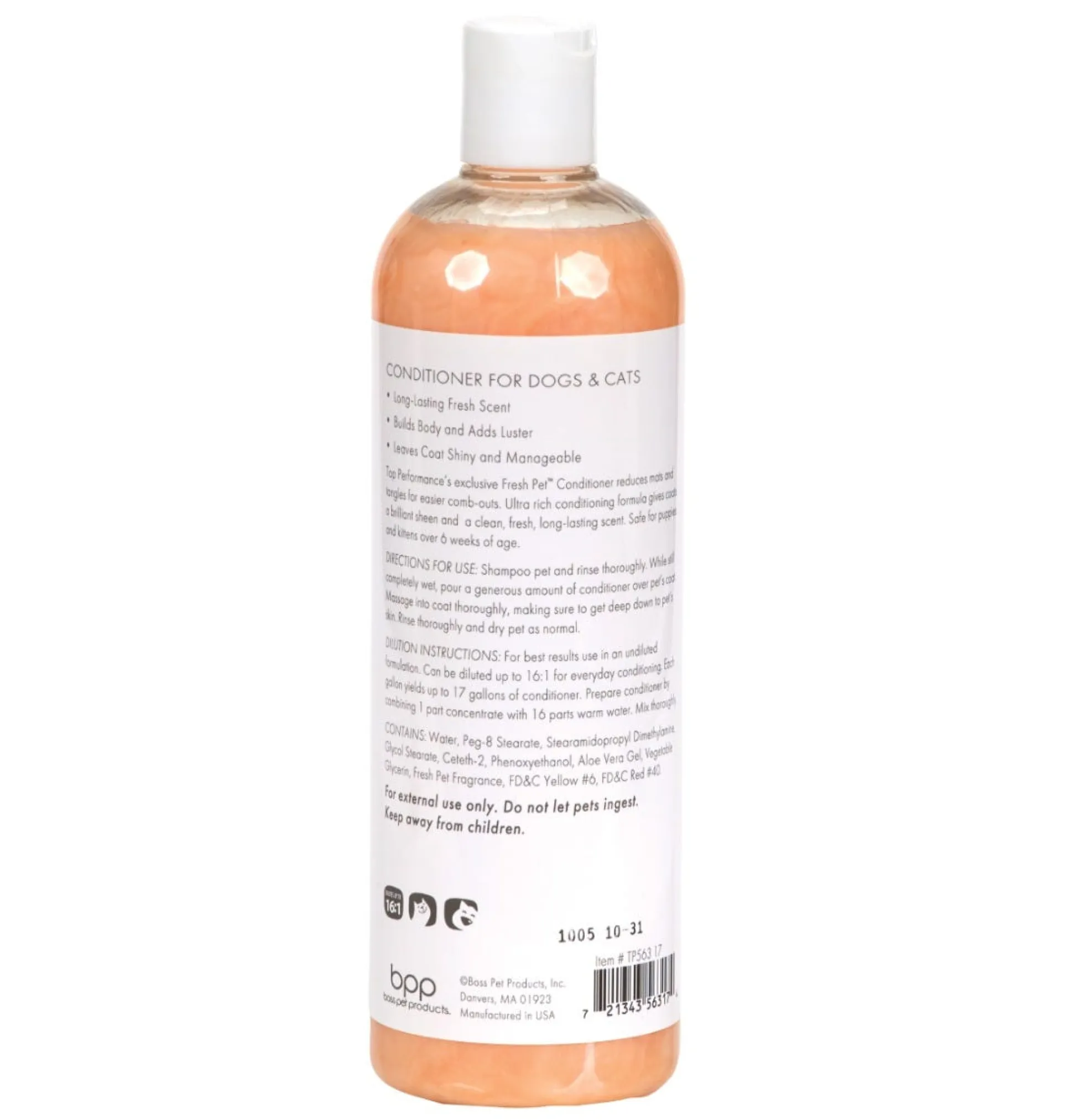 Top Performance Fresh Pet Dog Grooming Shampoo and Conditioner