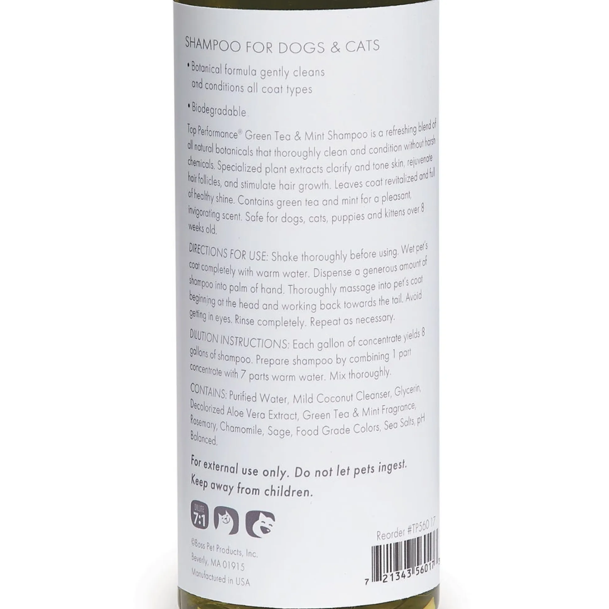 Top Performance Green Tea & Mint Dog Grooming Shampoo