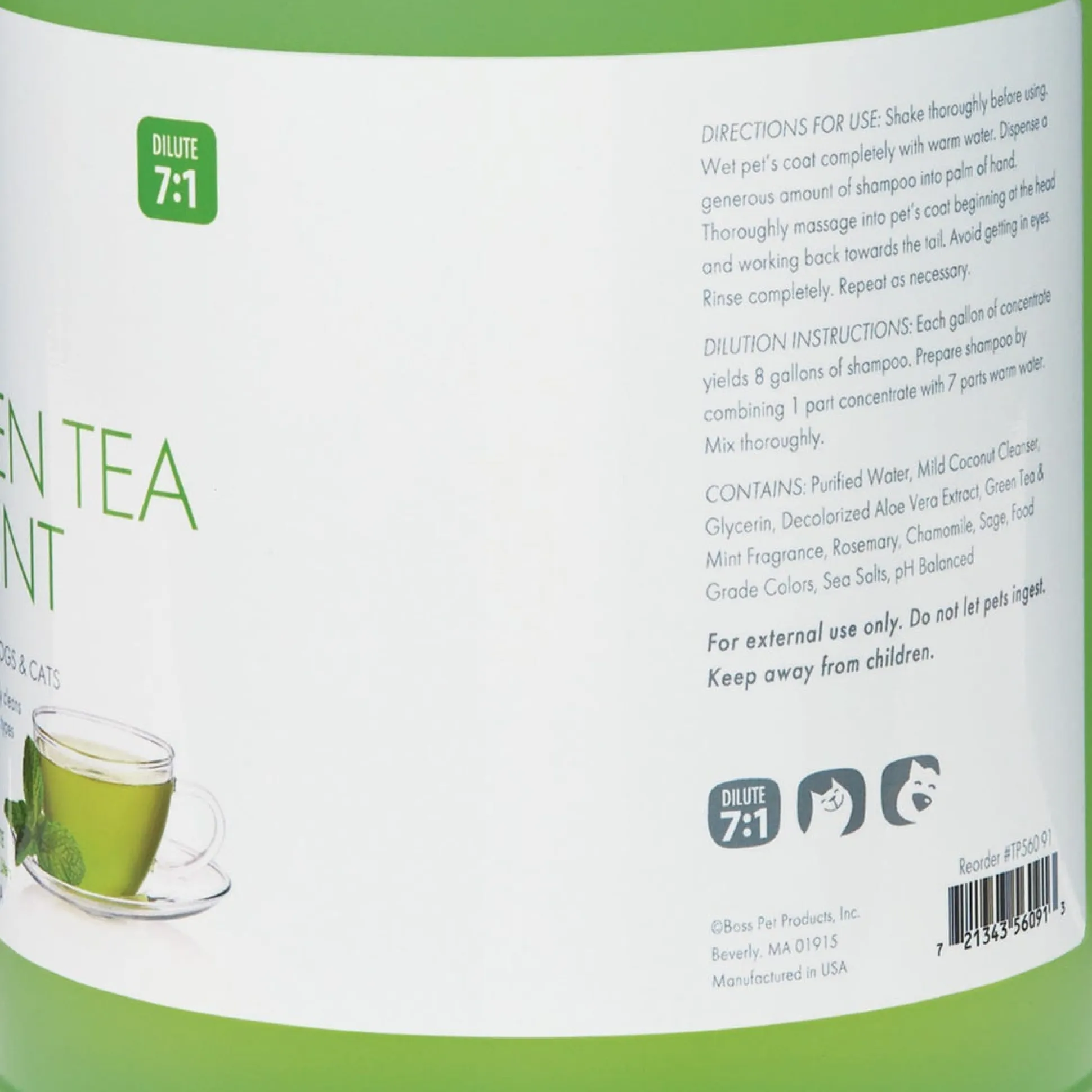 Top Performance Green Tea & Mint Dog Grooming Shampoo