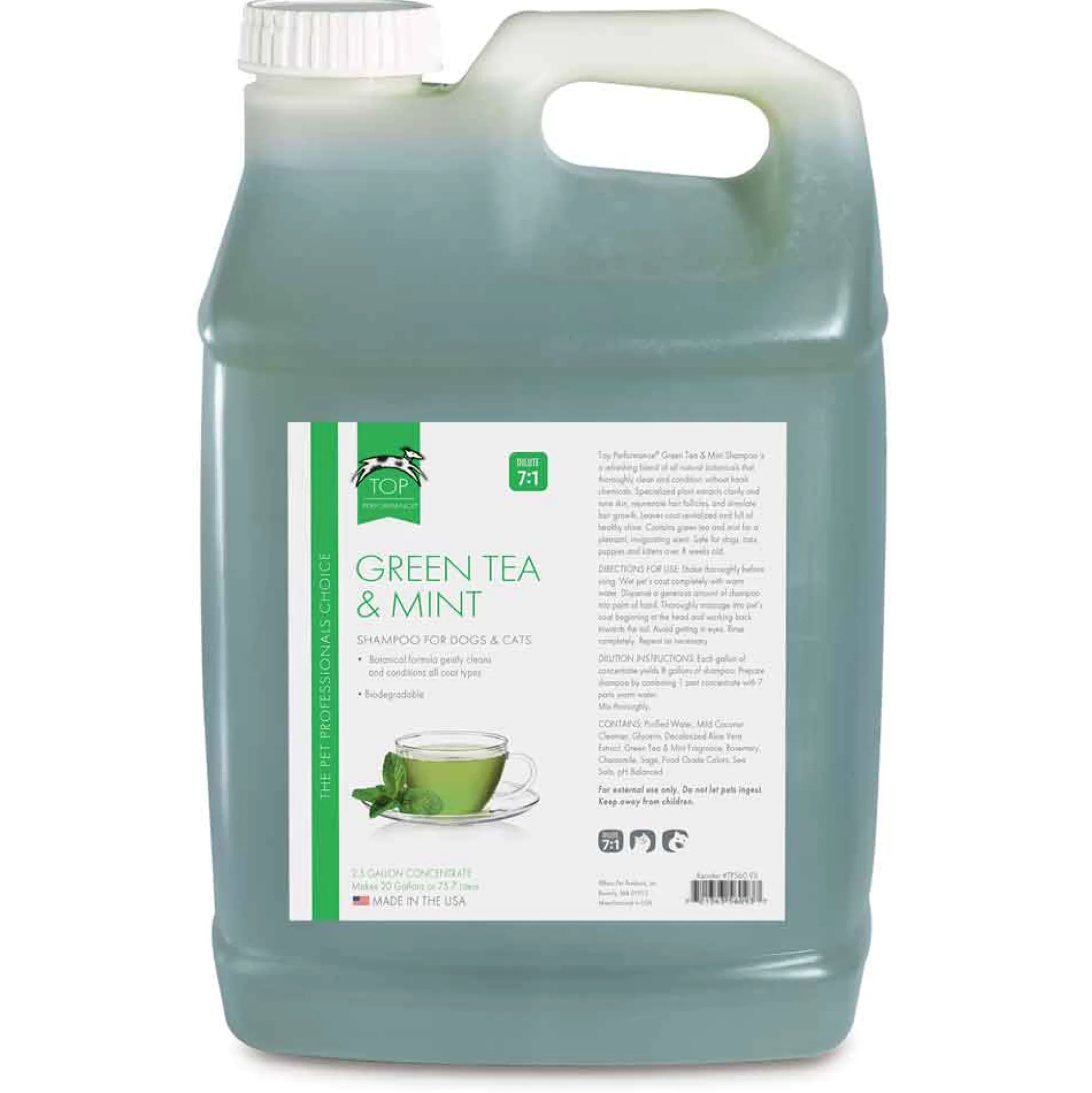 Top Performance Green Tea & Mint Dog Grooming Shampoo