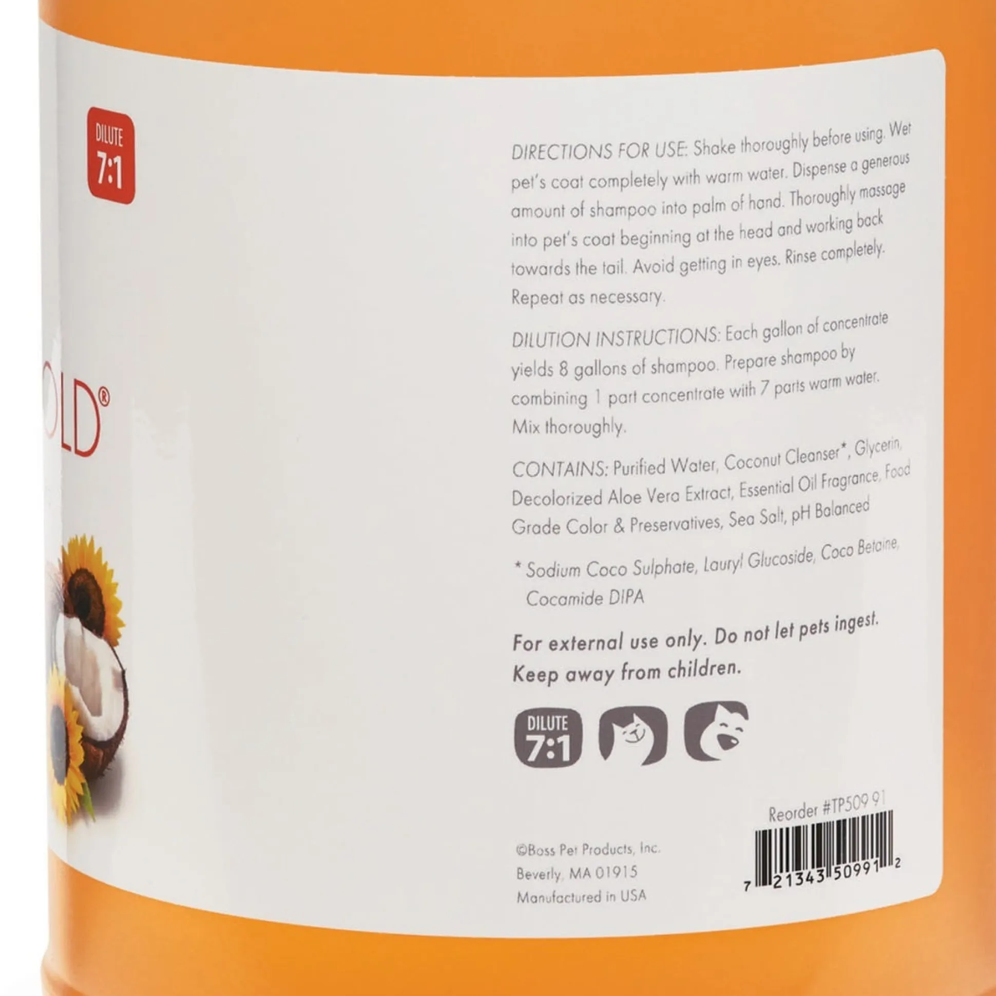 Top Performance SunGold Dog Grooming Shampoo