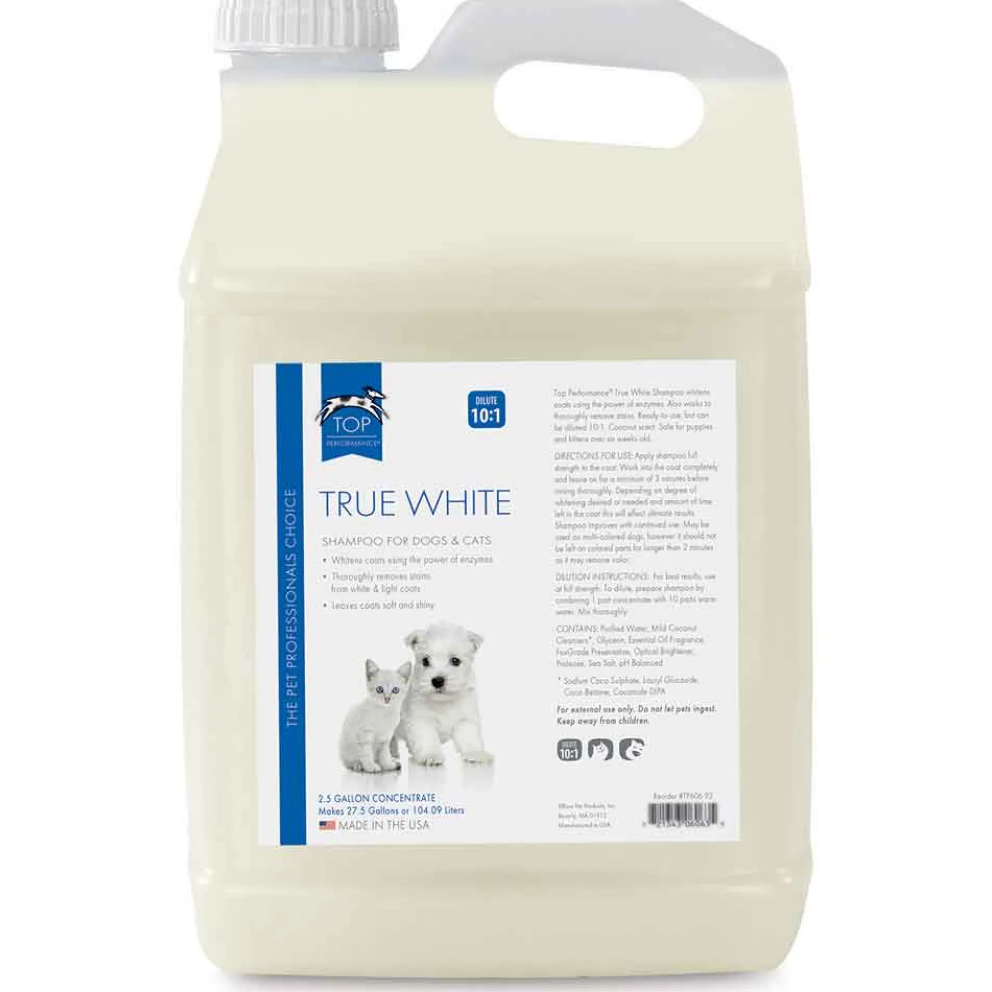 Top Performance True White Whitening Dog Grooming Shampoo