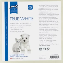 Top Performance True White Whitening Dog Grooming Shampoo 2.5 Gallon