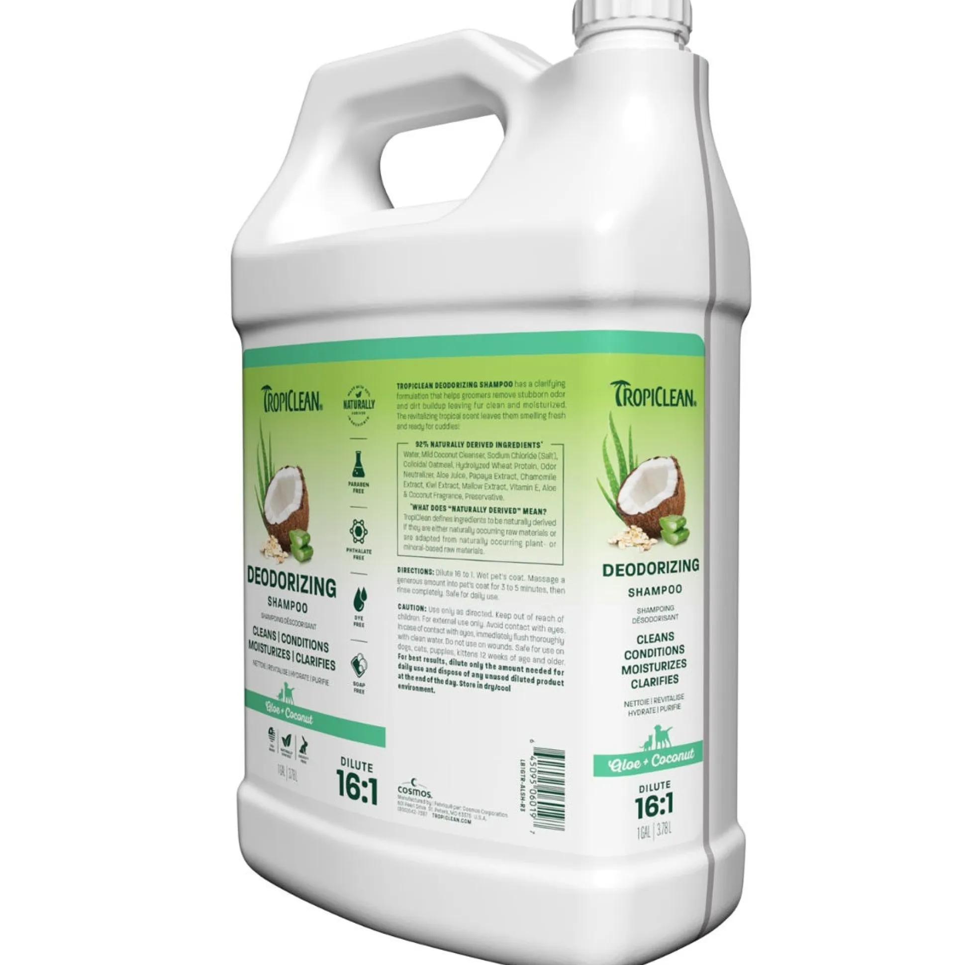 TropiClean Aloe & Coconut Deodorizing Dog Grooming Shampoo
