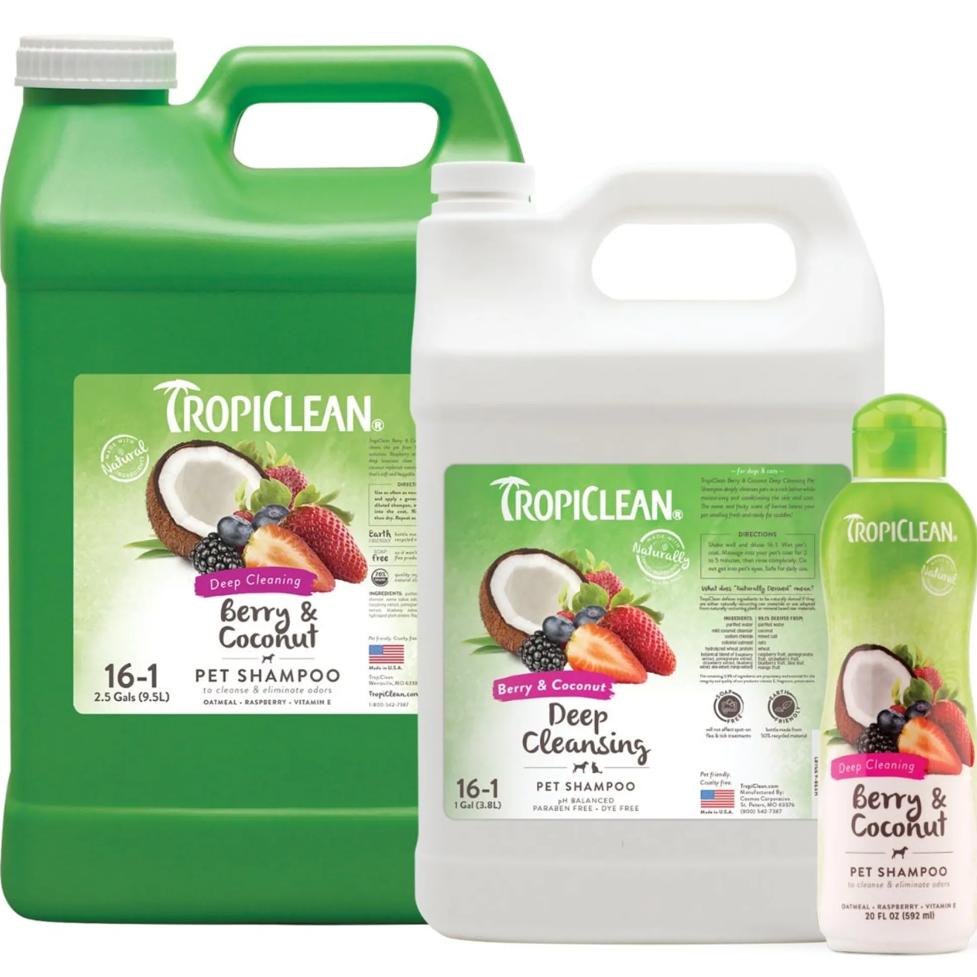 TropiClean Berry & Coconut Deep Clean Shampoo