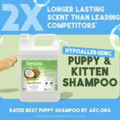 TropiClean Gentle Coconut Hypoallergenic Puppy Grooming Shampoo