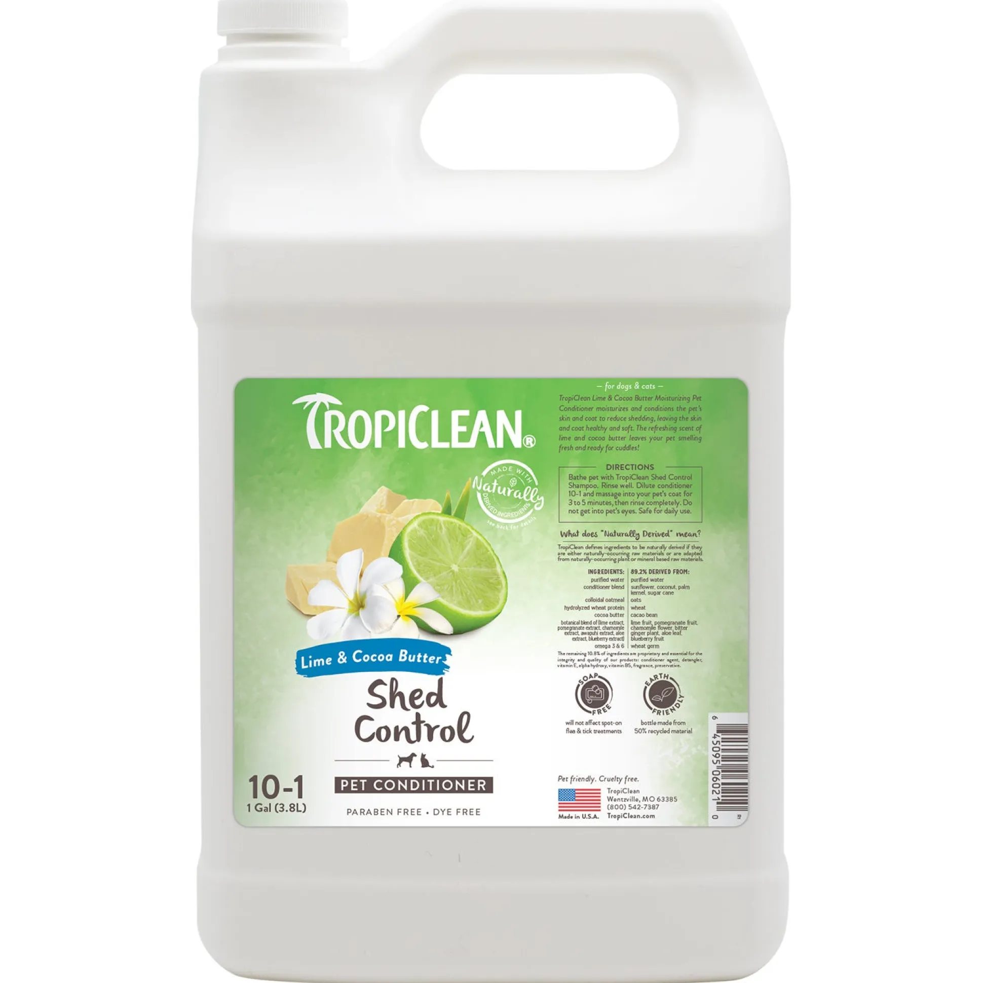 TropiClean Lime & Cocoa Butter Shed Control Dog Conditioner