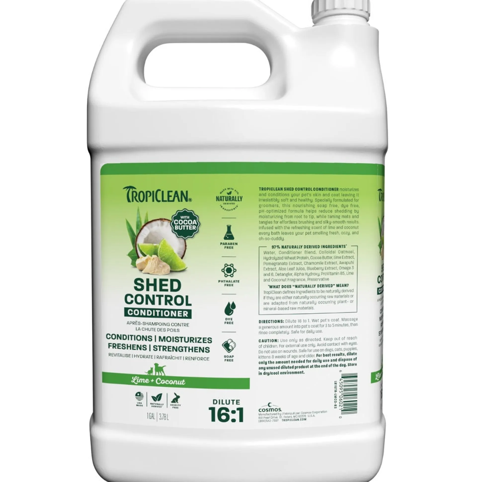 TropiClean Lime & Cocoa Butter Shed Control Dog Conditioner