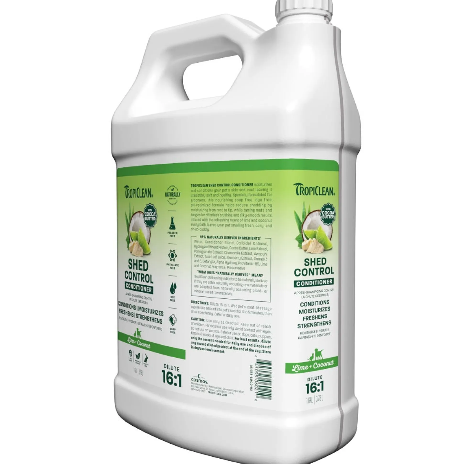 TropiClean Lime & Cocoa Butter Shed Control Dog Conditioner