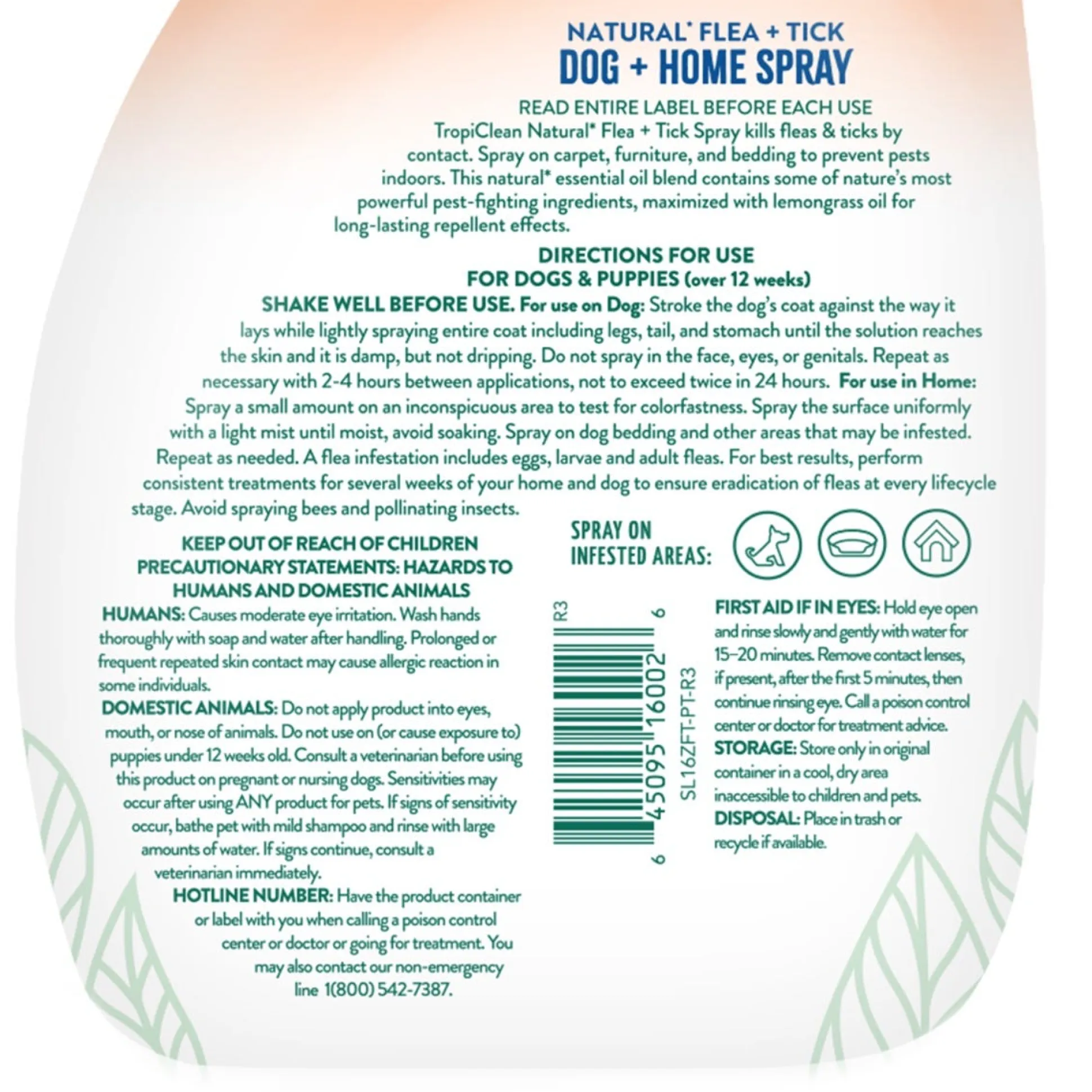 TropiClean Natural Flea & Tick Home & Dog Spray