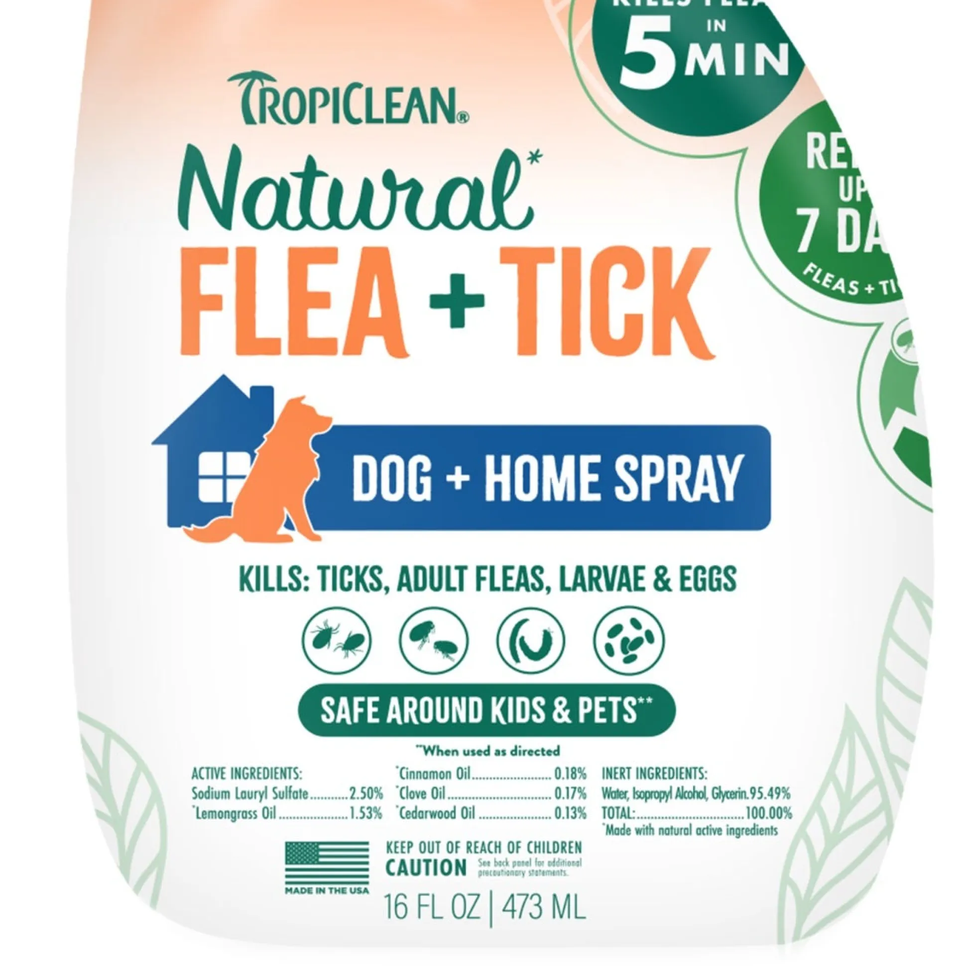TropiClean Natural Flea & Tick Home & Dog Spray