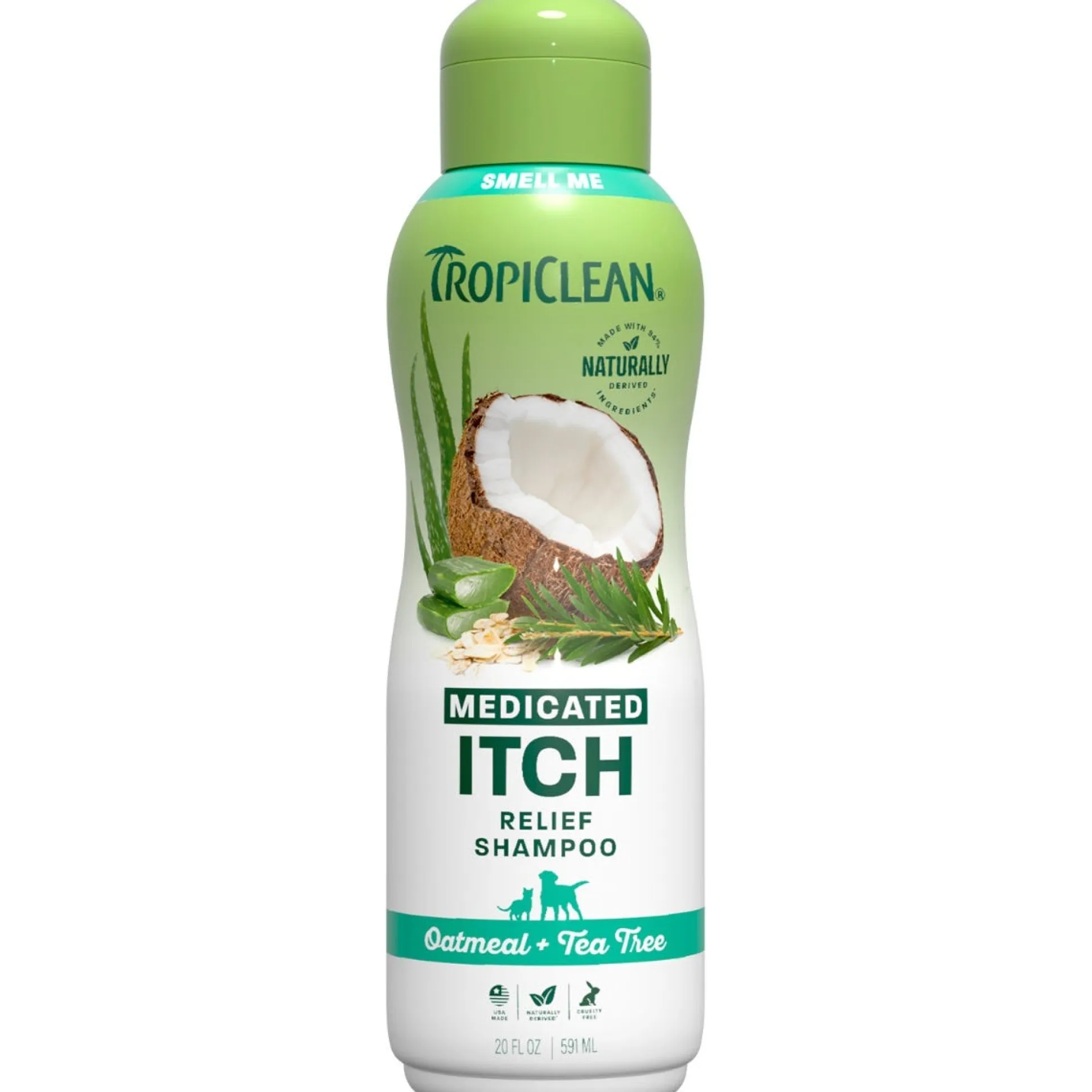 TropiClean Oatmeal & Tea Tree Medicated Dog Grooming Shampoo