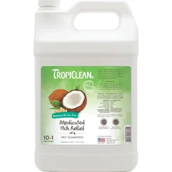 TropiClean Oatmeal & Tea Tree Medicated Dog Grooming Shampoo