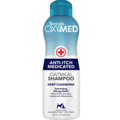 TropiClean OxyMed Oatmeal Dog Grooming Shampoo