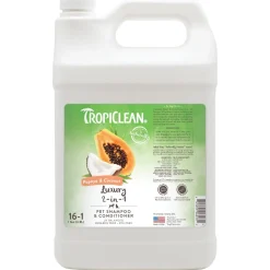 TropiClean Papaya & Coconut 2-in-1 Dog Grooming Shampoo