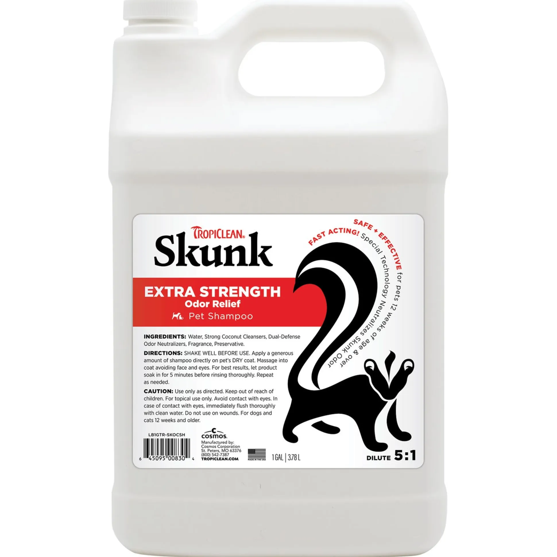 TropiClean Skunk Extra Strength Odor Relief Dog Shampoo