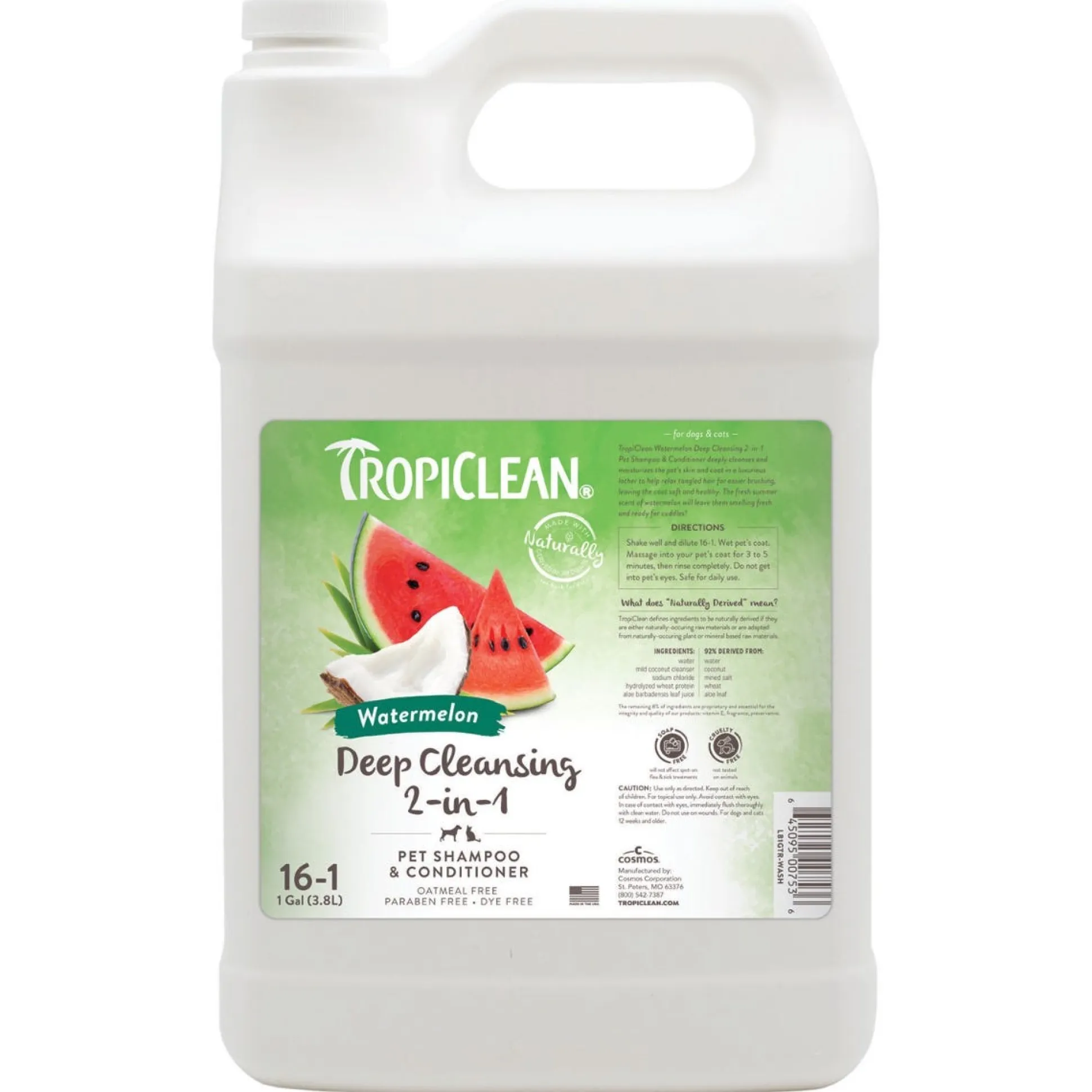 TropiClean Watermelon 2 in 1 Dog Grooming Shampoo and Conditioner