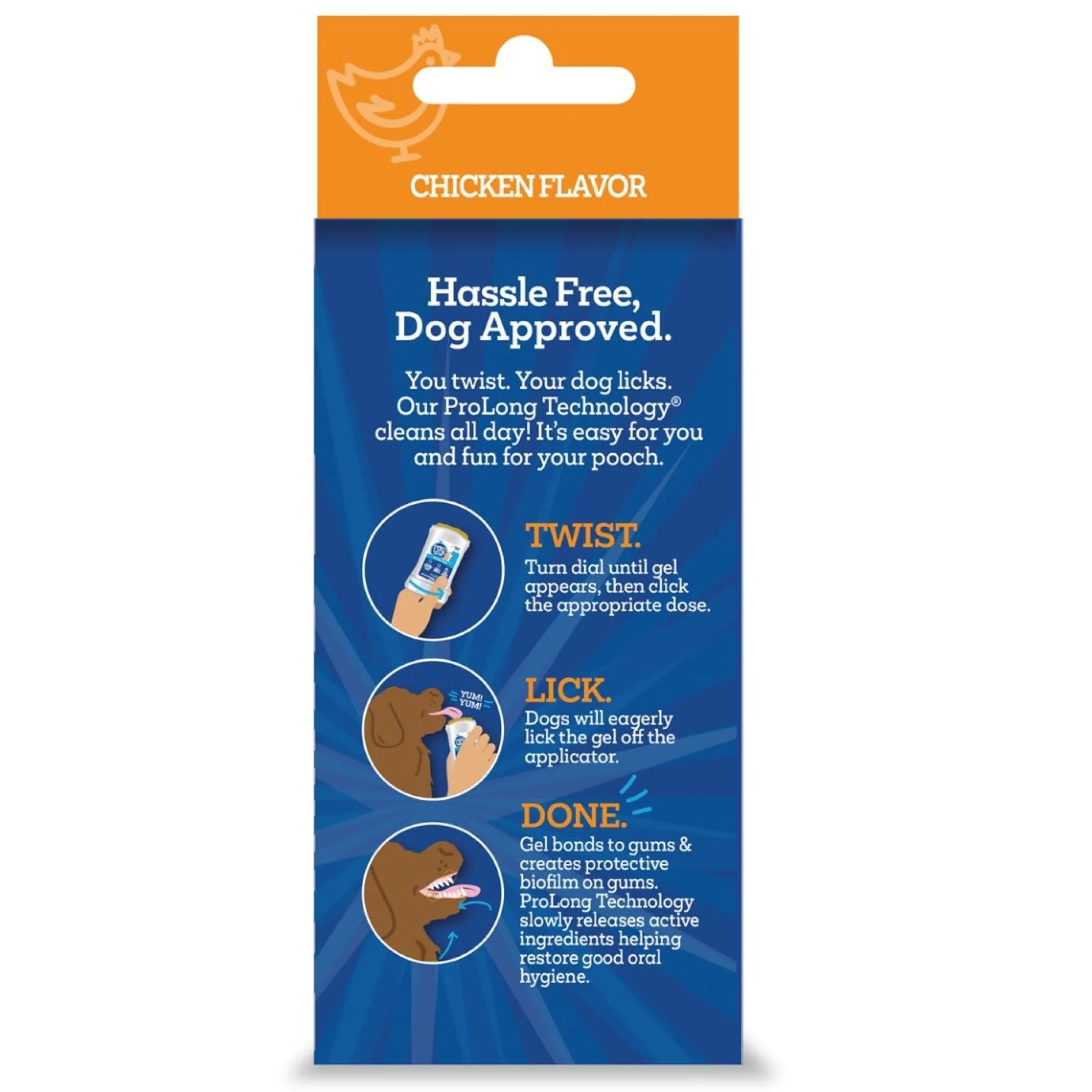 Vetality Brush Free Twist & Lick Chicken Oral Gel