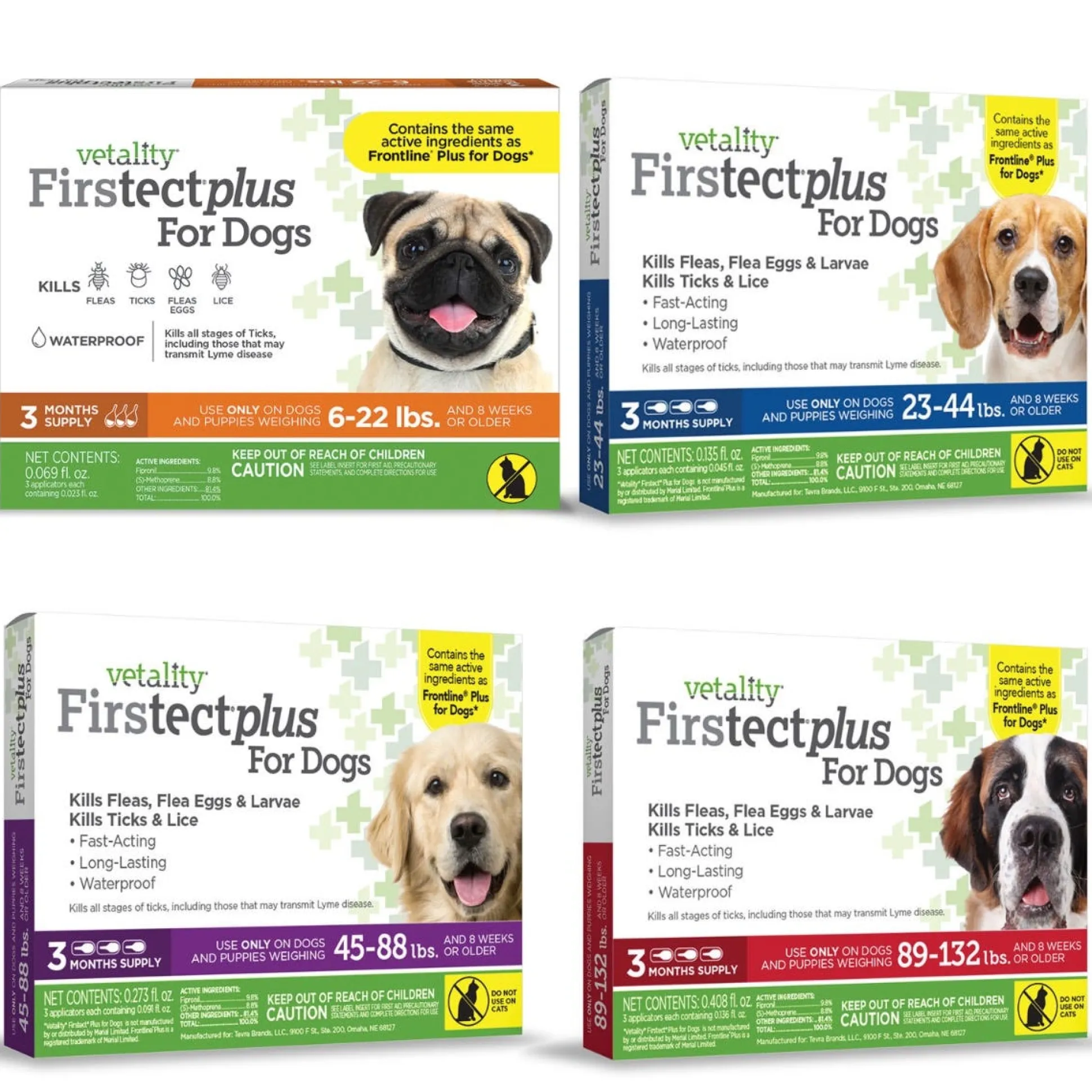 Vetality Firstect Plus for Dogs 3 Month Spot On