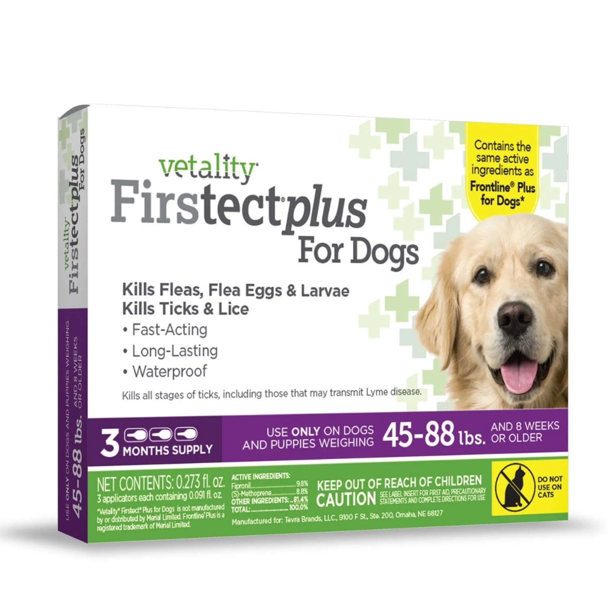 Vetality Firstect Plus for Dogs 3 Month Spot On