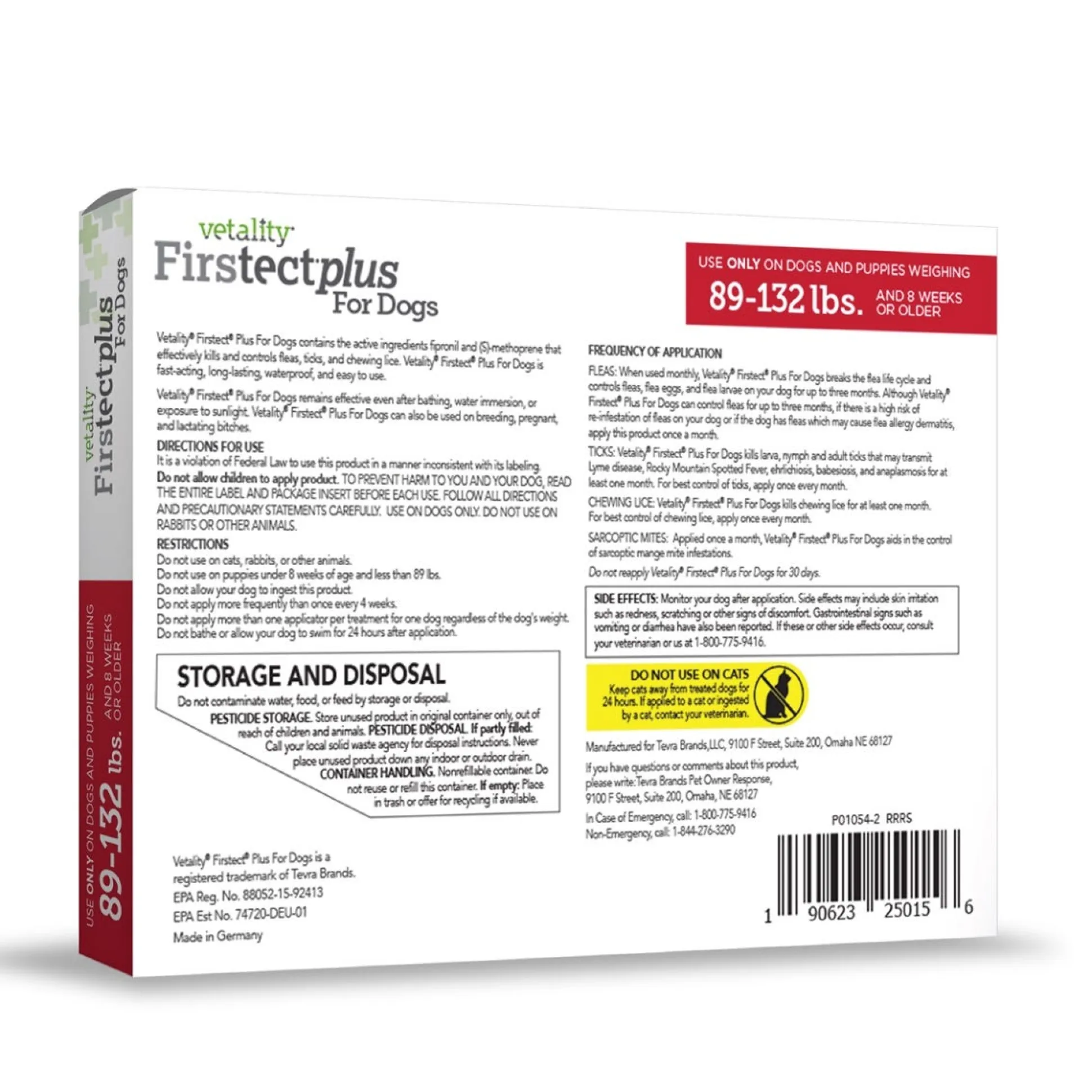 Vetality Firstect Plus for Dogs 3 Month Spot On