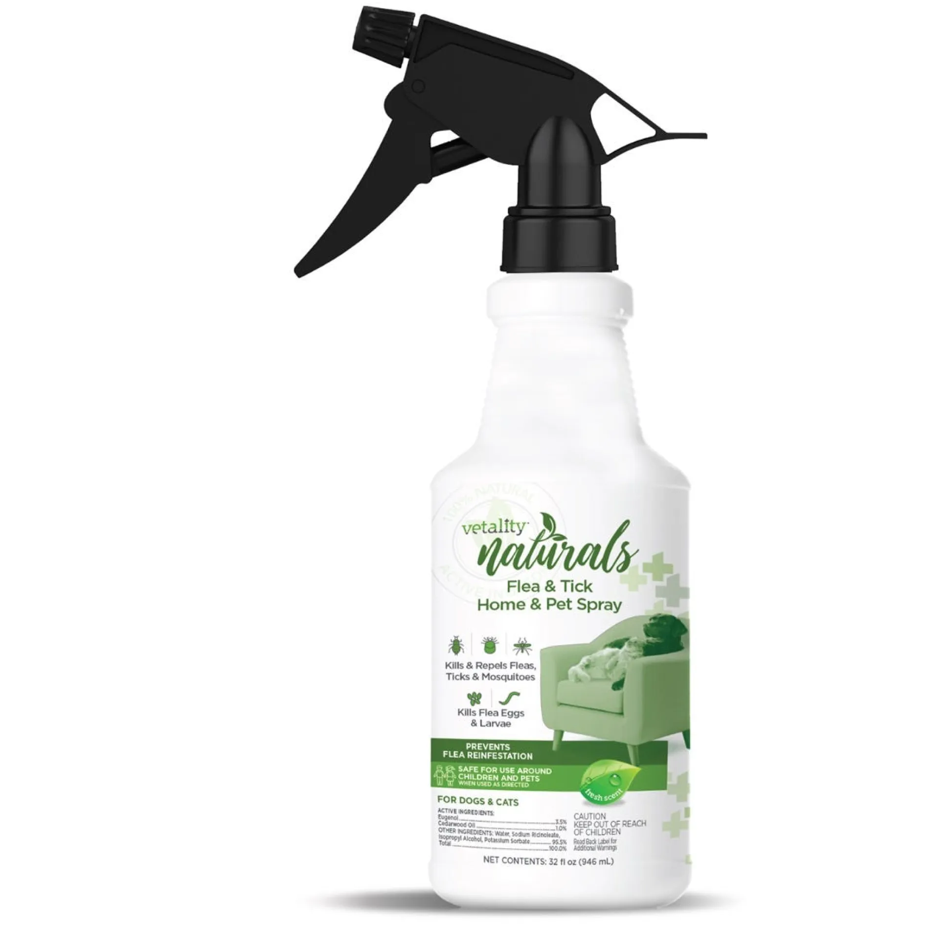 Vetality Naturals Flea & Tick Home Spray 32oz