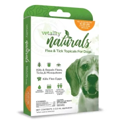Vetality Naturals 3-Month Flea & Tick Topicals For Dogs