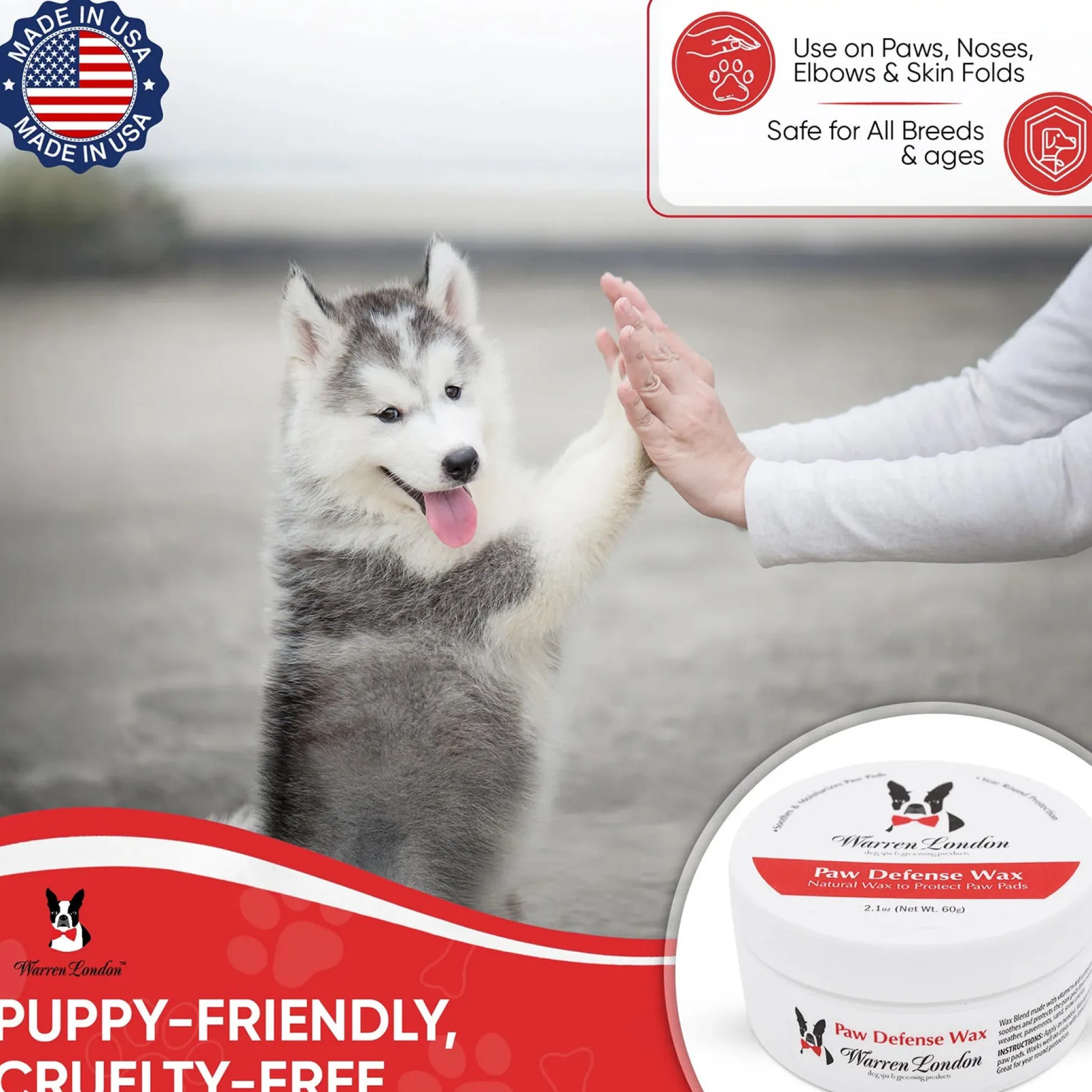 Warren London Paw Defense Wax 2 oz