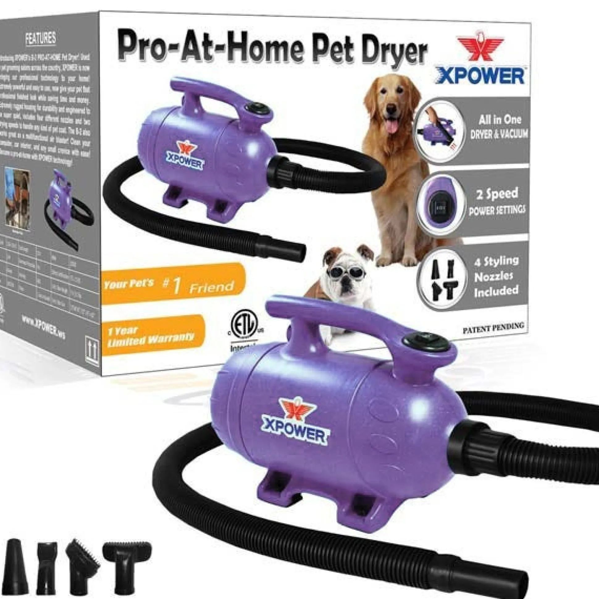 XPOWER Pro-At-Home Pet Dryer and Vacuum