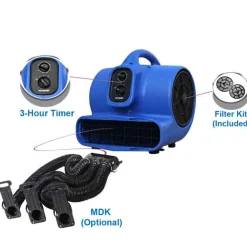 XPOWER X-800TF Cage Dog Dryer & Drying Kit Blue