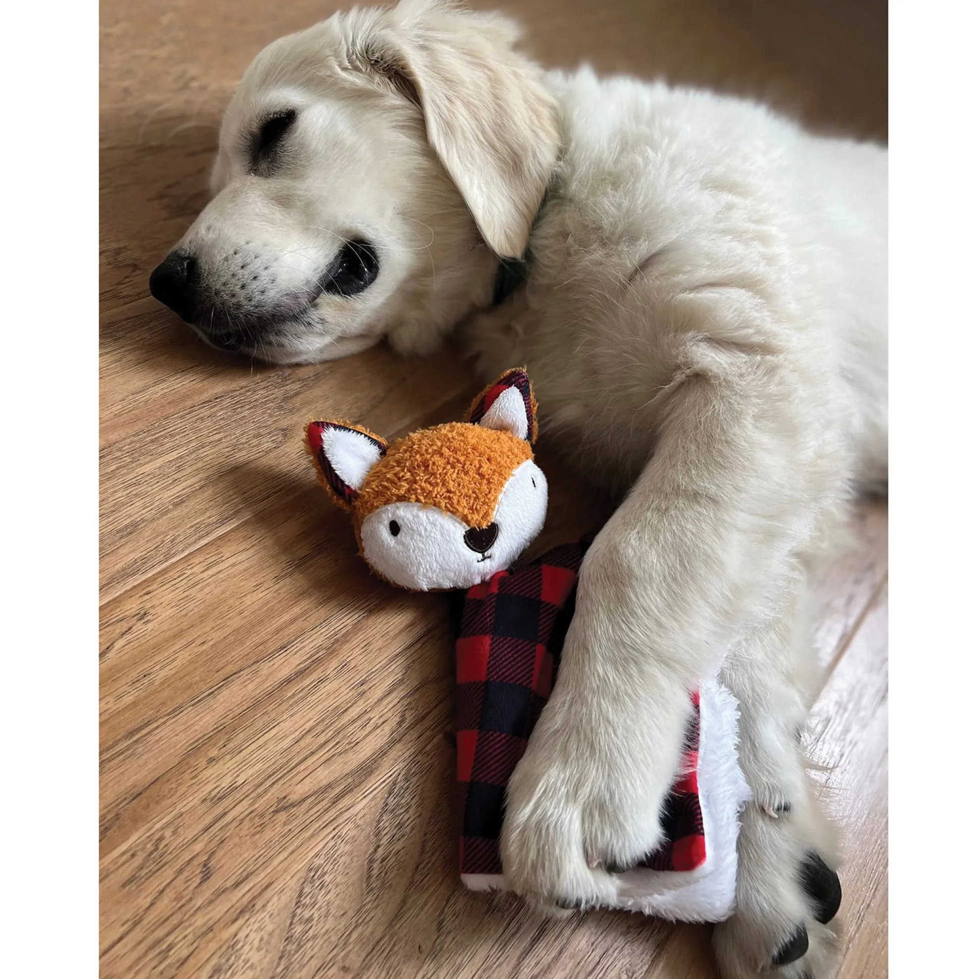 Zanies Buffalo Check Fox Puppy Blanket