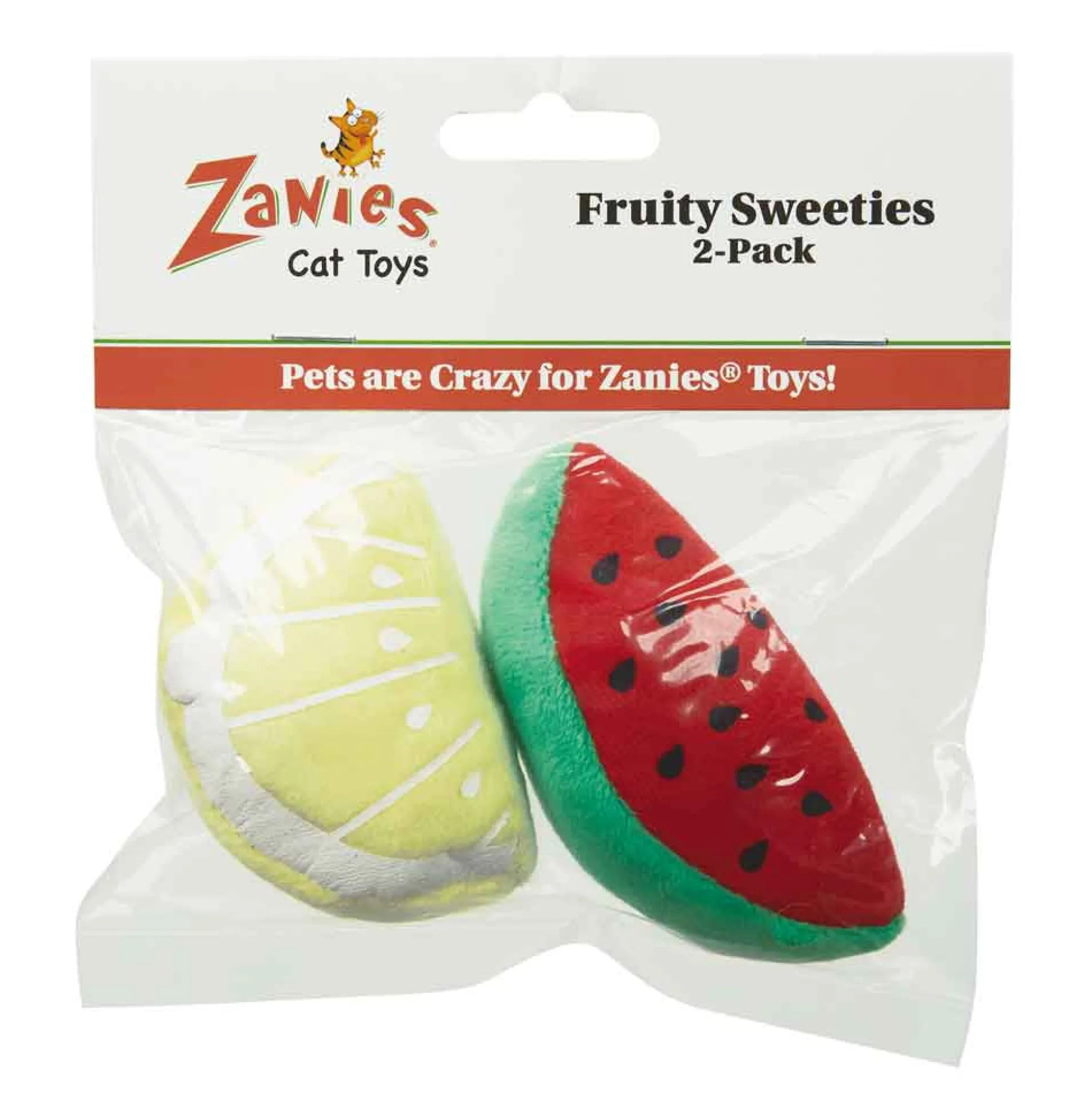 Zanies Fruity Sweeties Cat Toy Retail Display Strip 2Pc 6-Pack