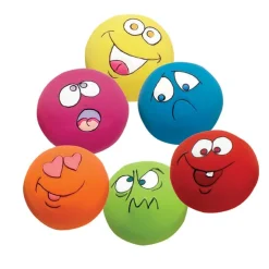 Zanies Funny Face Latex Dog Toy 6-pack