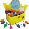 Zanies Rainbow Mice Cheese Wedge Cat Toy Display, 60 Pieces