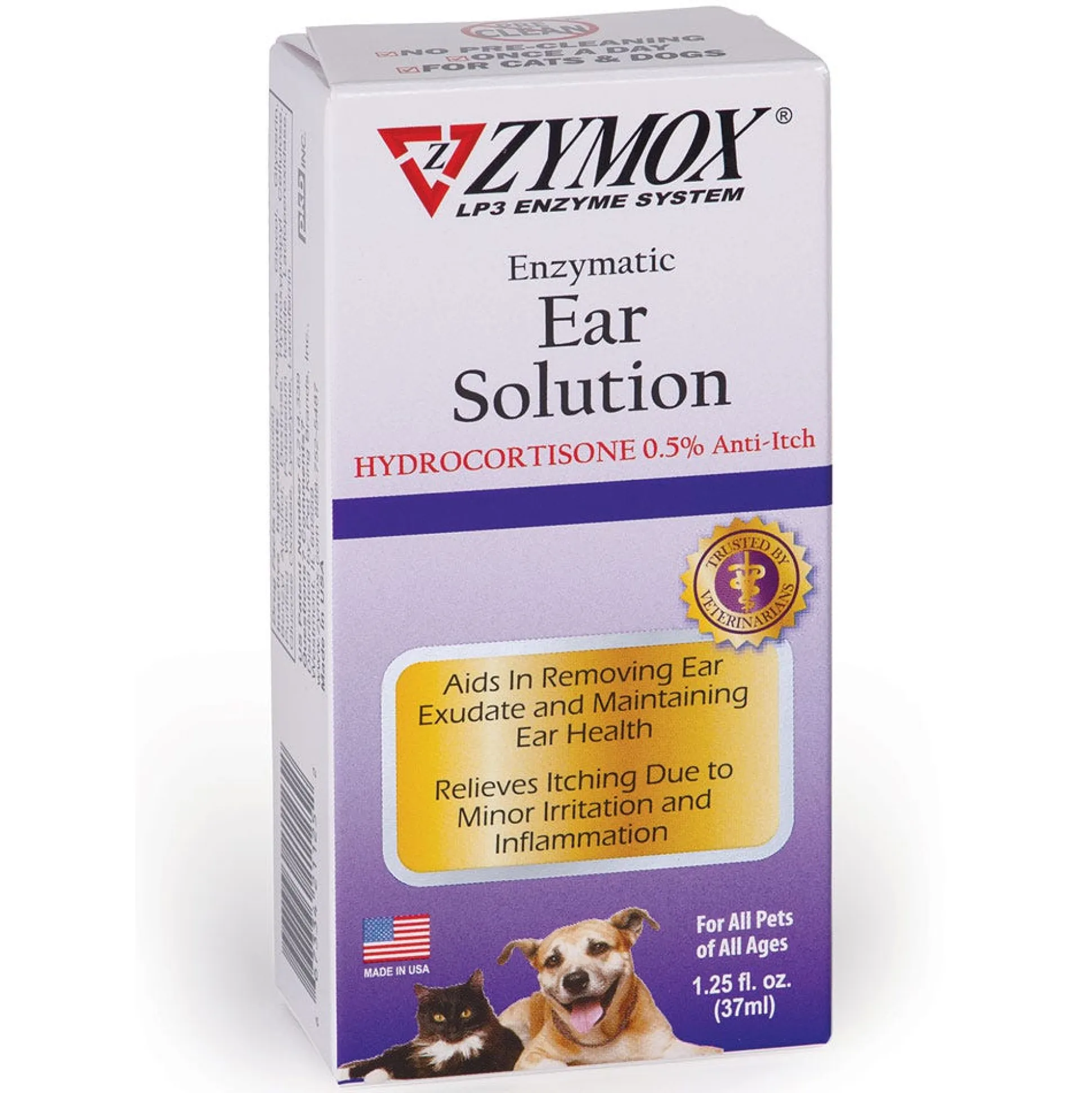 Zymox Ear Solution with .5% Hydrocortisone